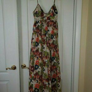 Maxi Spaghetti-Strap Cotton Dress